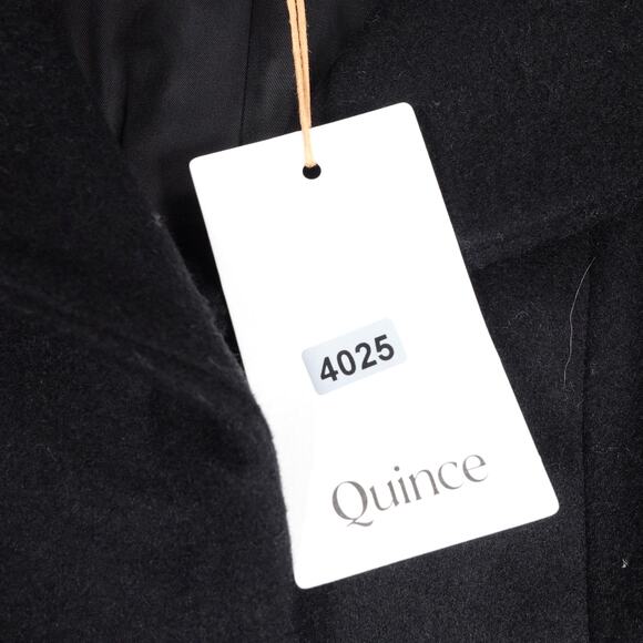 New Quince Women's Mod Italian Wool Cocoon Coat Preppy Black $170 Large 4025 - Picture 6 of 12